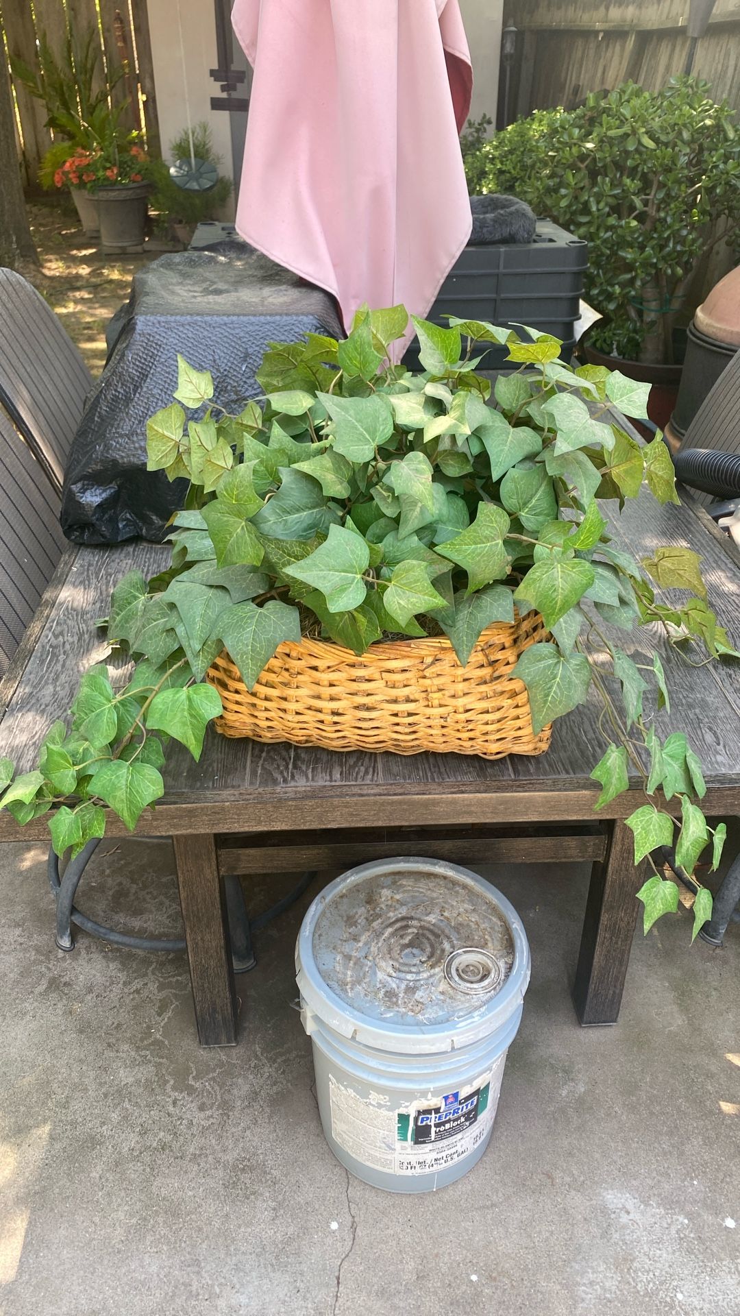 Home Decor Fake Plant In Basket