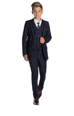 Toddler Boys 5 piece 4T Navy Blue suit
