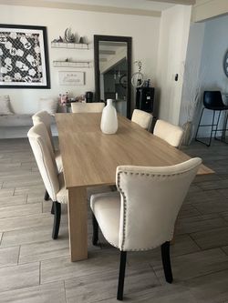 Modern 6-Piece Dining Table Set – Excellent Condition ✨