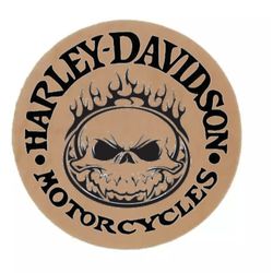 Harley Davidson Skull Leather Patch 