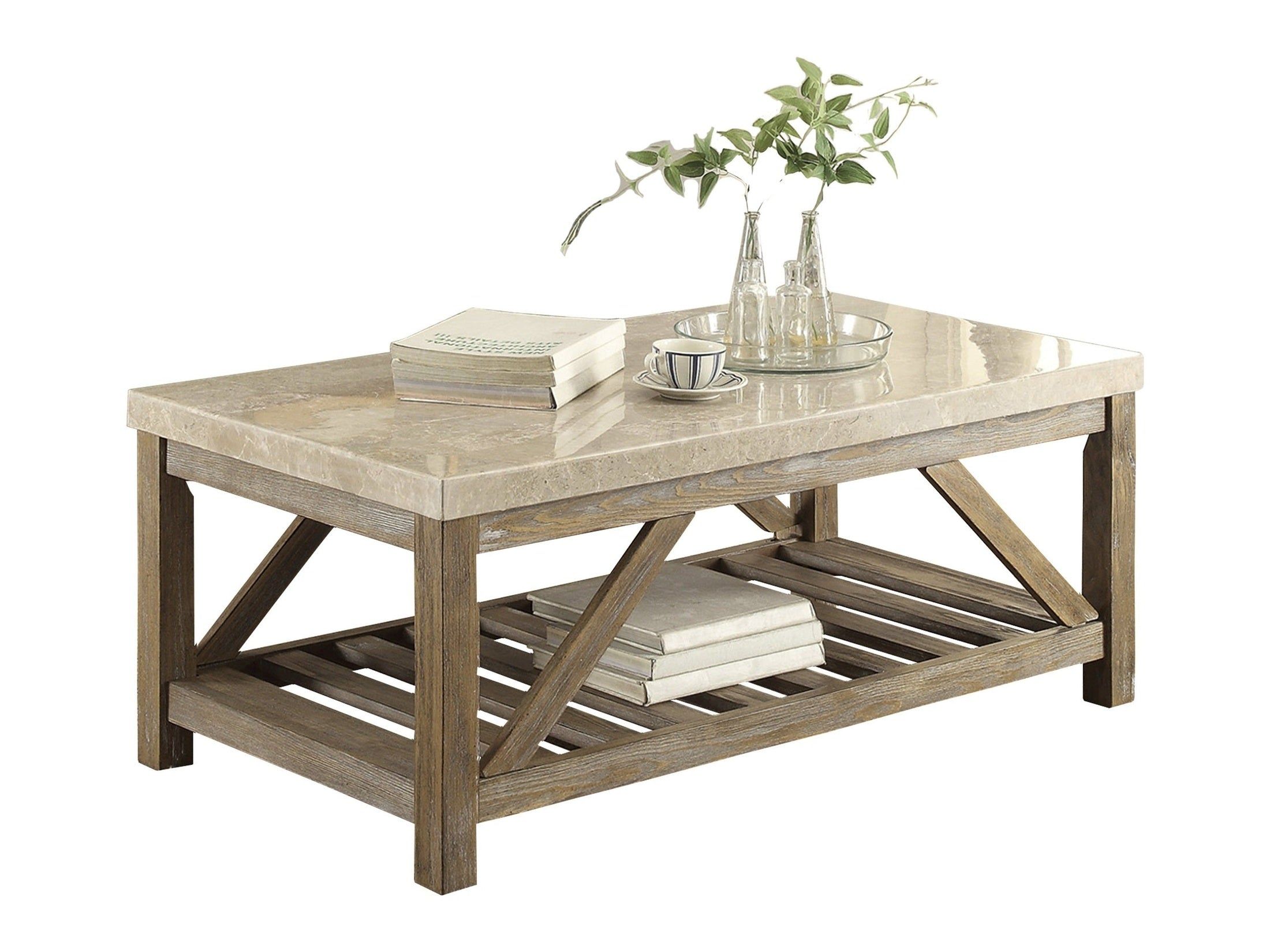 Ridley Weathered Natural Cocktail Table