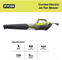Ryobi Electric Jet Fan Leaf Blower