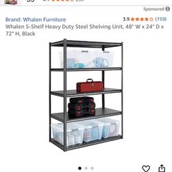 Whalen 5 Tier Storage Rack 24x48x72