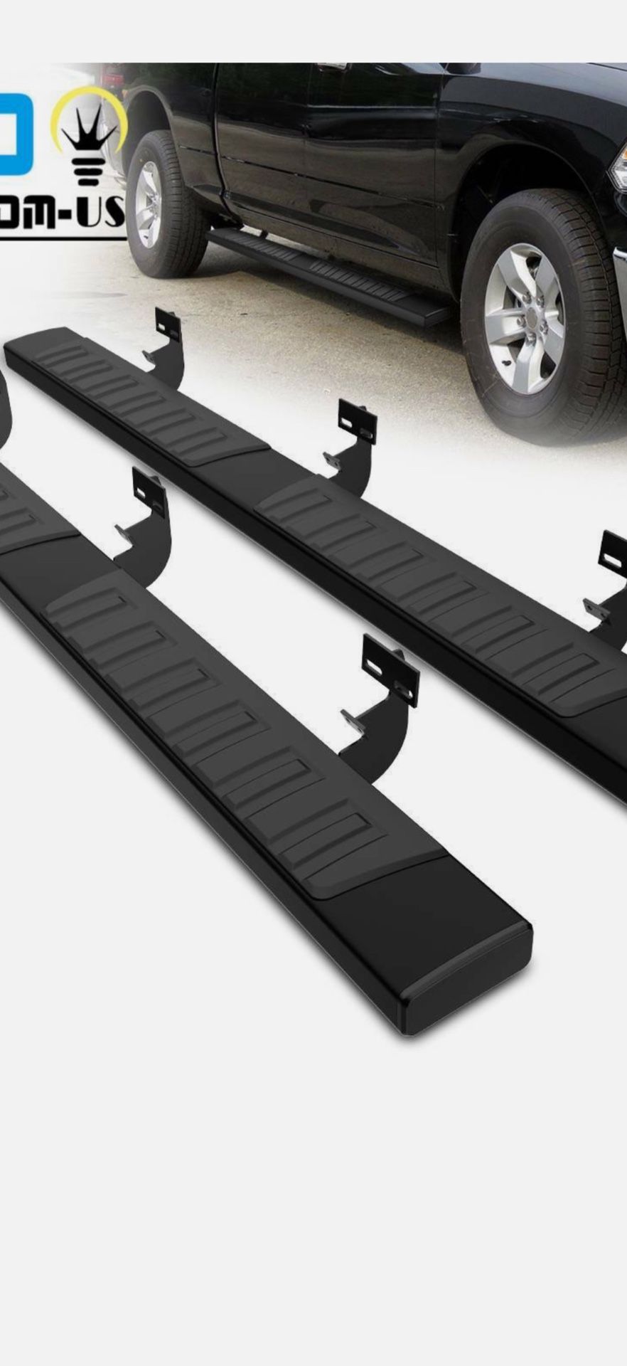Nerf Bar For 2009-2018 DODGE Ram 1500 Crew Cab 6" Running Board Side Step 2 pcs