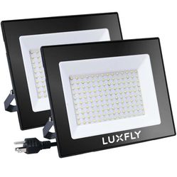 2 Pack LED Flood Lights Outdoor,50W 5000LM Super Bright Work Light IP66 Waterproof Security Lights 6500K Floodlights