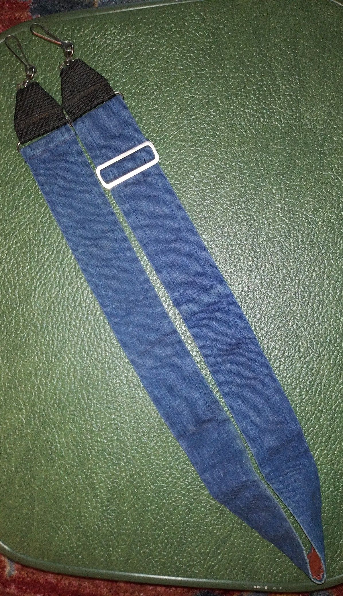 Camera Strap Vintage 60s 70s Hippie Denim Faux Suede Metal Buckle Nikon Cannon Minolta Kodak Olympus Fuji Polaroid