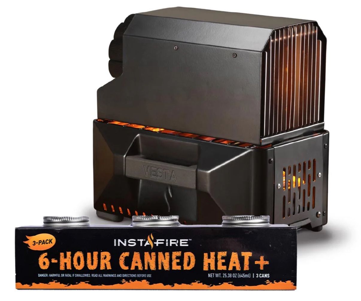 New VESTA SELF-POWERED INDOOR SPACE HEATER & STOVE BY INSTAFIRE