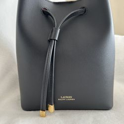 NEW Ralph Lauren Leather Bucket Bag