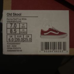 Vans Old Skool, Racing Red True White