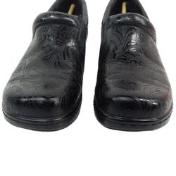 Clogs, Black Tooled Leather By YUU.
