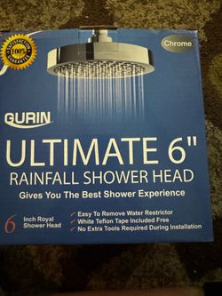 Gurin Ultimate 6" Rainfall Shower Head