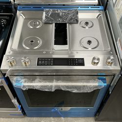 Jenn-Air RISE™ 30 inch dual-fuel downdraft slide-in Range $19 Down Payment 