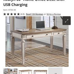 Desk With USB Outlet 