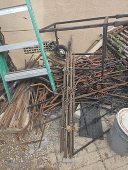 Wrought Iron Fence Balusters and Parts Lot