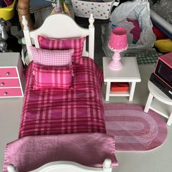 Doll Bed And Furniture For American Girls and 18 Inch Dolls