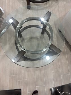 Glass table set