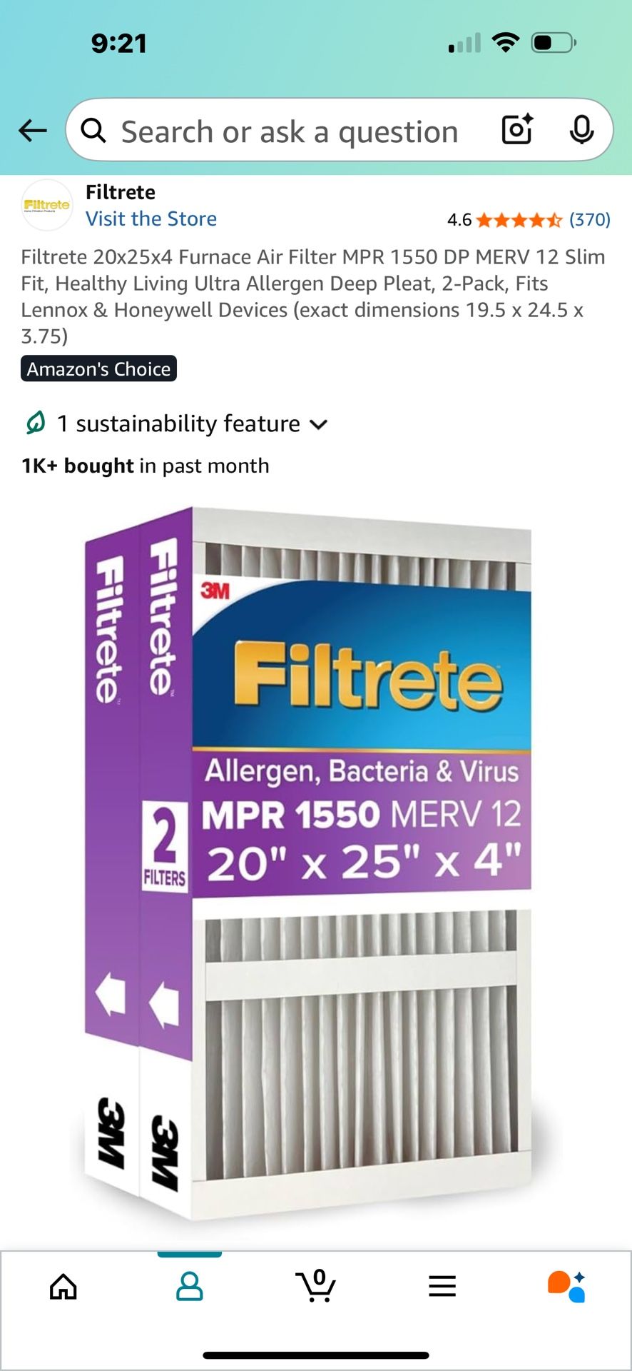 Two Furnace Filters