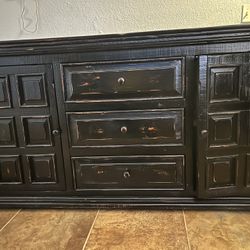 Real Dark Wood Dresser 