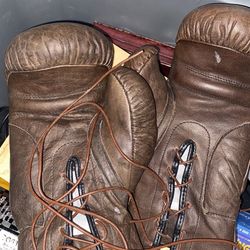 Vintage Leather Boxing Gloves 