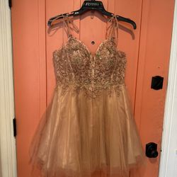 Cinderella Divine Rose Gold Prom Dress 2XL
