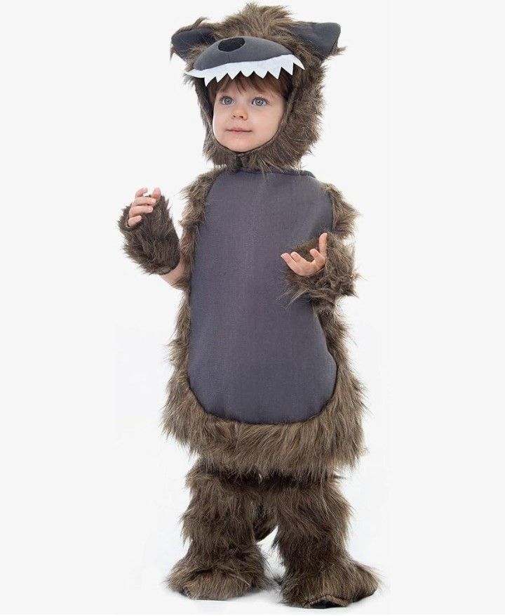 Furry Wolf Halloween Costume Size 2-3t