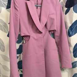Deep lavender blazer dress