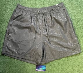 nike sportswear all over print grey shorts