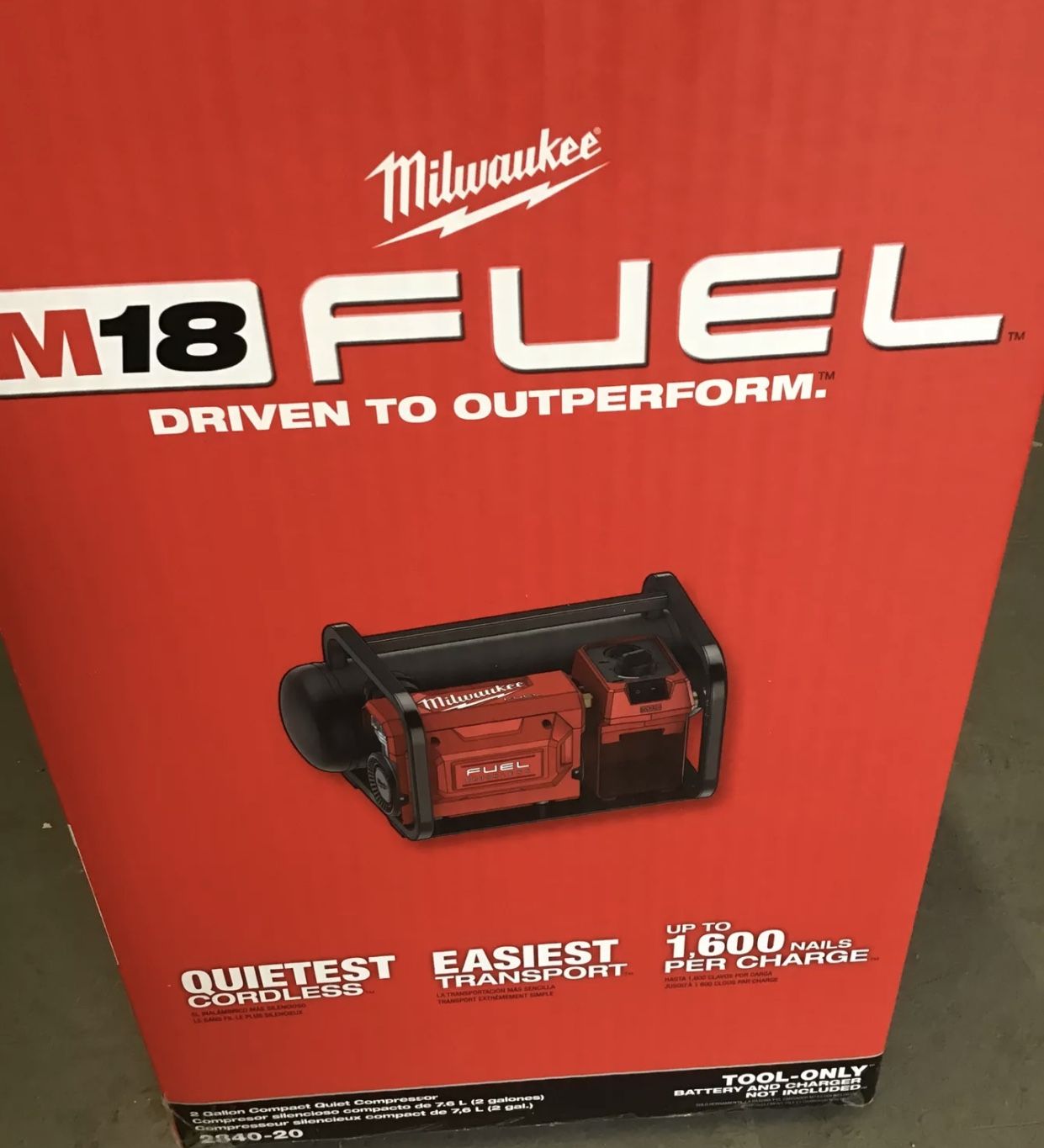 MILWAUKEE FUEL AIR COMPRESSOR TOOL ONLY NEW FIRM