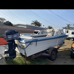 Boat For Sale $400  16’ , 85 Hp 2 Stroke 