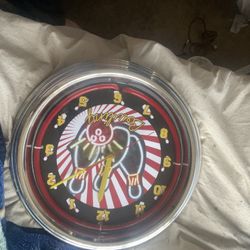 Neon Light Bowling Clock