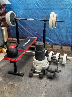 Bench with weights