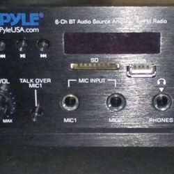 6 Channel 600watt Amp Wireless And BT PYLE