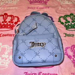 New Blue Juicy Couture Mini Backpack + Pouch NWT Purse Bag MSRP $99