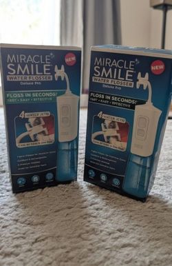 NEW! 1 Miracle Smile Water Flosser Deluxe Pro Cordless Rechargeable Oral Irrigator