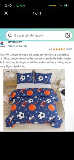 RYNGHIPY Sports Themed Kids Comforter Set