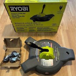 RYOBI 12 in. 3100 PSI Electric Pressure Washer Surface Cleaner with Caster Wheels