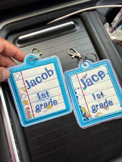 Handmade back to school backpack tags!