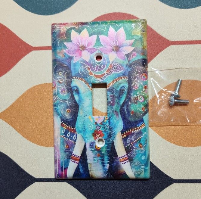 Gorgeous Boho Elephant Light Switch Cover Plate For Home Decor