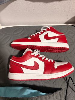 Air Jordan 1 Low Red White Sneakers size 10