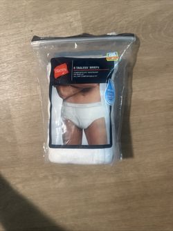 Hanes Mens Underwear Brief White 6-Pack FreshIQ Tagless Cotton Large J252W6