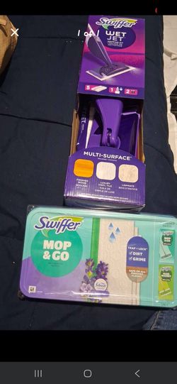 Swiffer wet jet mopping kit &mop&go wet cloths