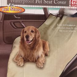 Pet rear seat cover Truck Car SUV Waterproof Seatbelt Slits Zippered skirt NIB