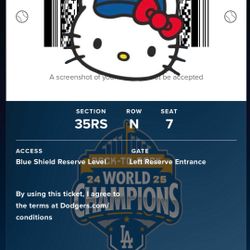 Dodgers Ticket