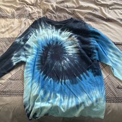 Pink Dolphin Blue Tye-Dye Long sleeve shirt