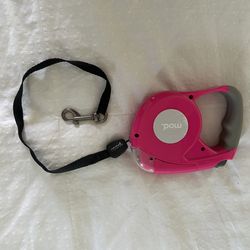 Pink Retractable Dog Leash
