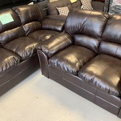 Leather Sofa And Loveseat 
