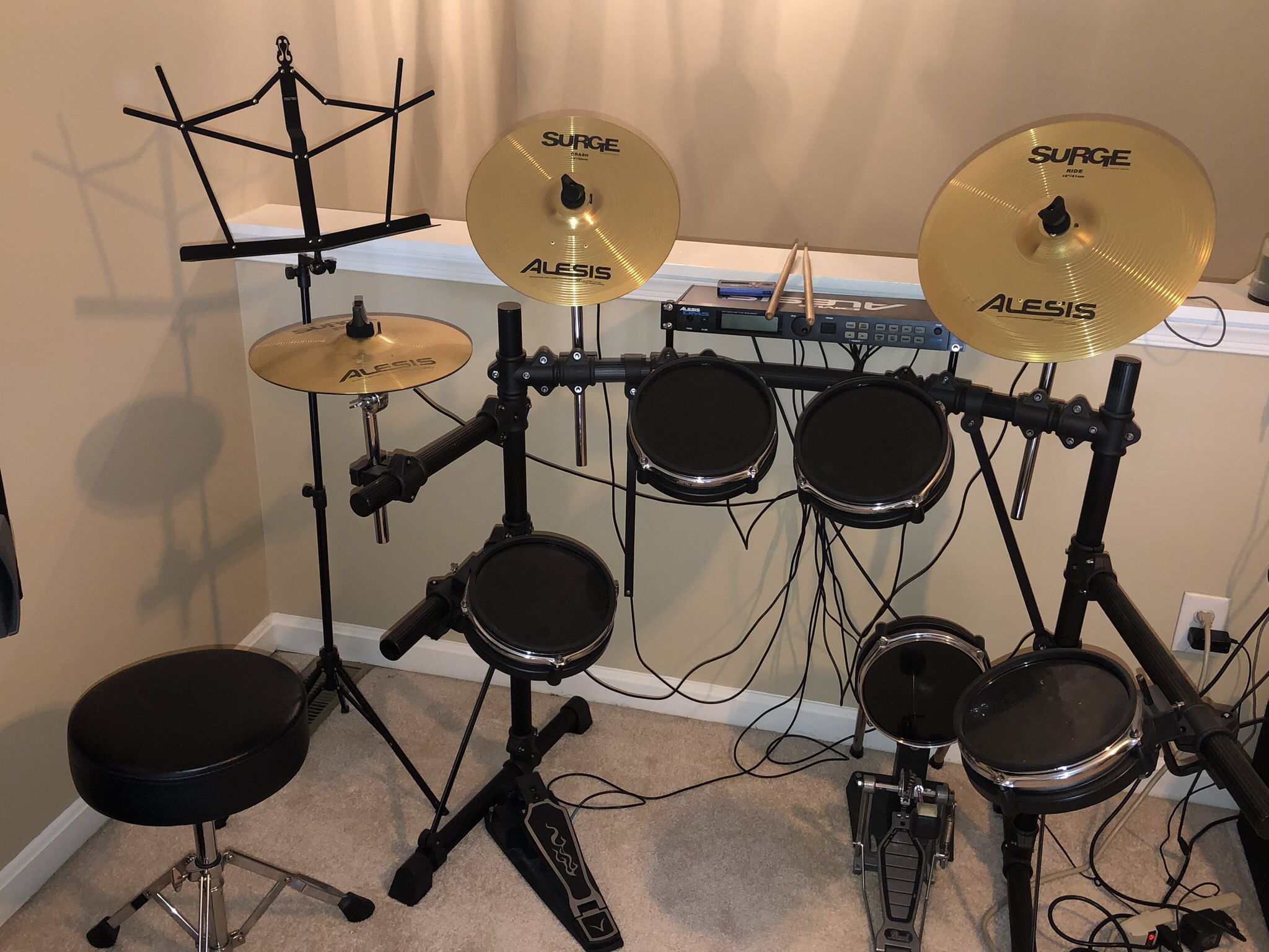 Alesis DM5 Pro Drum Set with Surge Cymbals.