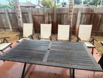 Outdoor Teak Table and 6 Chairs