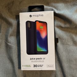 Mophie iPhone X Battery Case Navy Blue