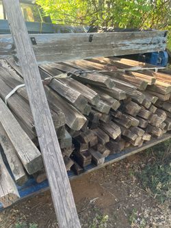 Split redwood rails